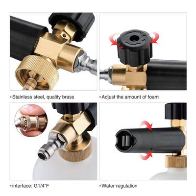 High-Pressure Snow Foam Bottle: 3000PSI, 1L Tank, 3 Modes for Car/Home/Shop Cleaning