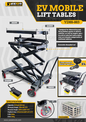 YD88-003 EV Traditional Vehicle Repair Mobile Lift Table 1200kg Capacity