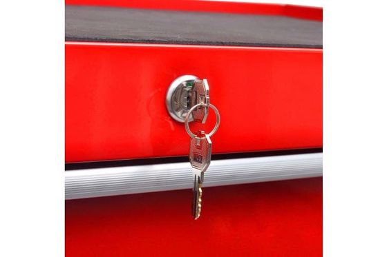 Anti Slip 8 Drawer Mobile Red Tool Chests Cabinets